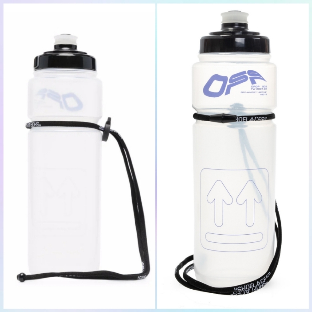 Authentic NWT Off White Logo Print Waterbottle Transparent Lilac